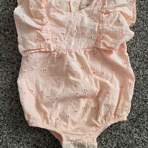 Cat & Jack Peach Eyelet Baby One-Piece